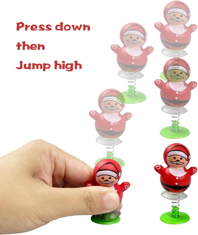 QINGQIU 24 PCS Christmas Jumping Popper Toys for Kids Boys Girls Christmas Stocking Stuffers Party Favors Gifts Games - Image 3